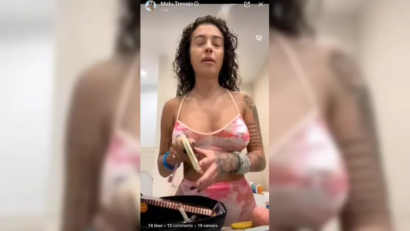 Malu Trevejo Exposed Her Nipple While Wearing See Through Video