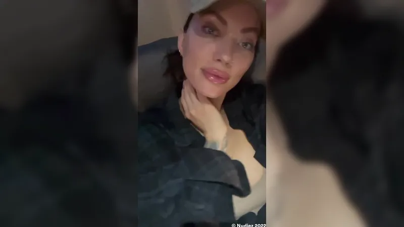 Nudiez2022 Hot Whore Shows Her Sexy Naked Figure In The Flight OnlyFans Video