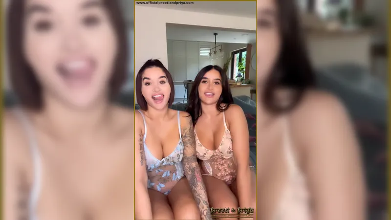 Preeti And Priya Horny Twin Sisters Playing With Tits In Lingerie Video