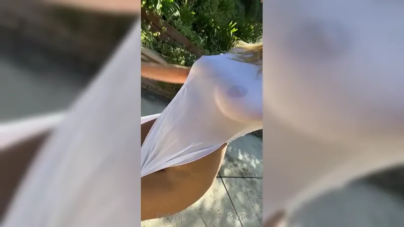 Lindsey Pelas White Transparent Dress Tease Video Leaked