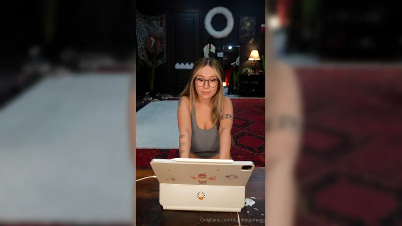 Bigtittygothegg Passionately Sitting on a Sex Doll's Cock Onlyfans Video