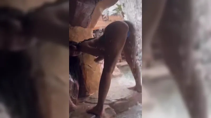 Rubi Rose Exposed her Booty While Playing with her Tits Near Public Pool Video