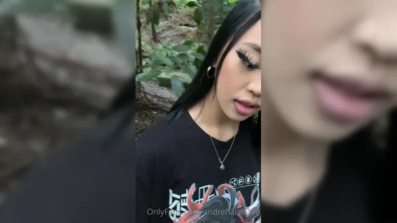 Andreharris_10 Tease Her BF's Cock and Getting Fucked in the Woods Onlyfans Video