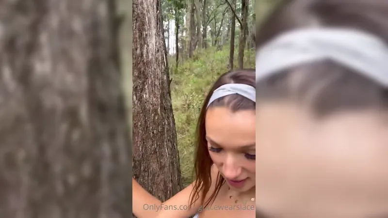 GraceWearsLace Forest Doggy Cumshot OnlyFans Video Leaked