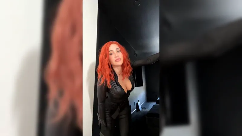 Ana Cheri As Black Widow Teasing Boobs And Ass Leaked Video