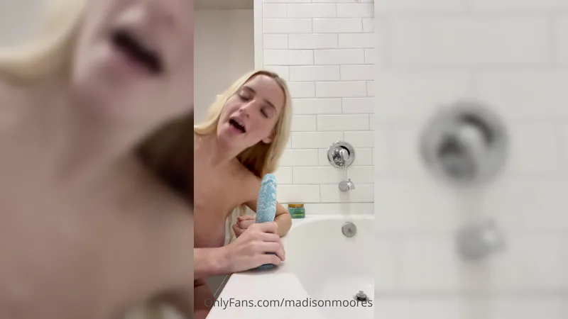 Madisonmoores Sucking Her Favourite Dildo And Rides It In Tight Pussy Onlyfans Video