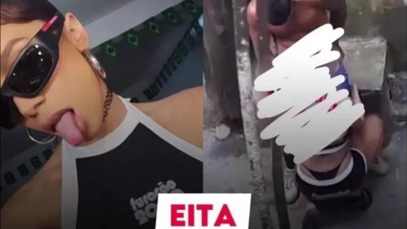Singer Anitta giving a blowjob in the favela