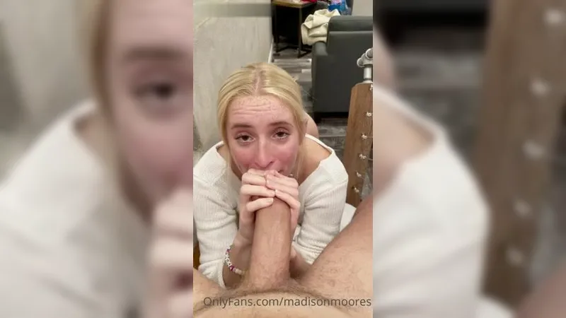 Madison Moores Sucking Huge Dick While Teasing Round Ass And Swallow Cum Onlyfans Video