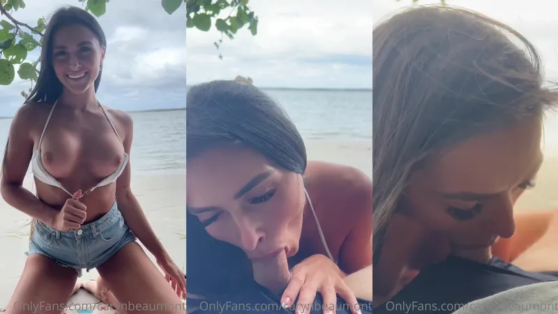 Caryn Beaumont Feels Horny Outdoor And Sucking Bf's Dick