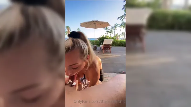 Therealbrittfit Public Blowjob Cum On Tits Video Leaked