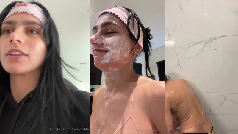 Mia Khalifa Over 40min Shower Showing Full Nude Boobs Onlyfans Video