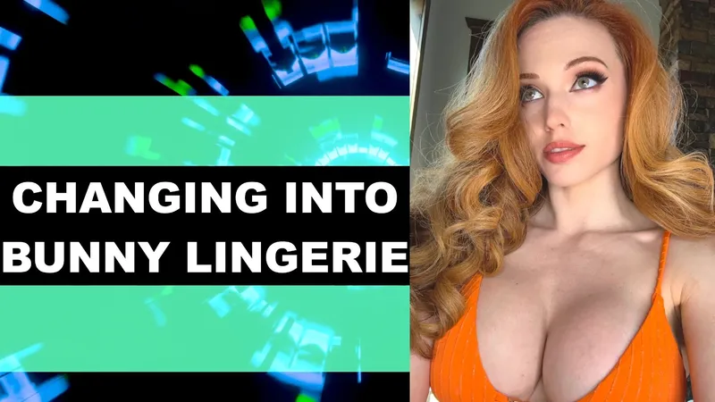 Amouranth Bunny Lingerie Oiling Her Nude Boobs On Live Stream
