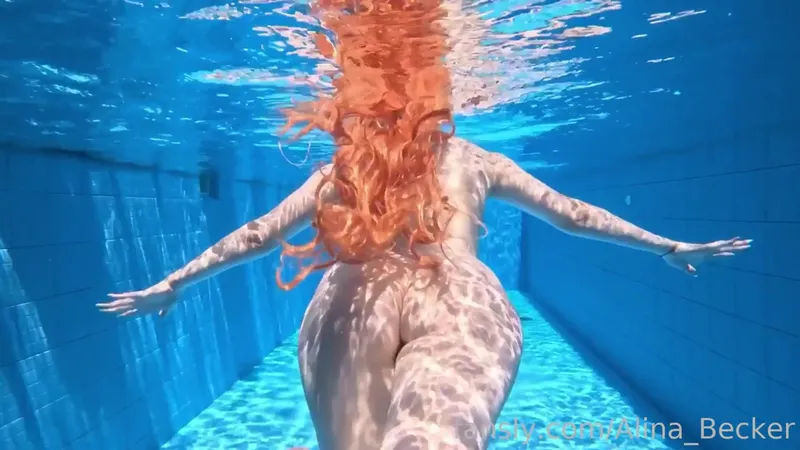 Alina Becker Shows Ass And Playing Tits Under Water Fansly Video