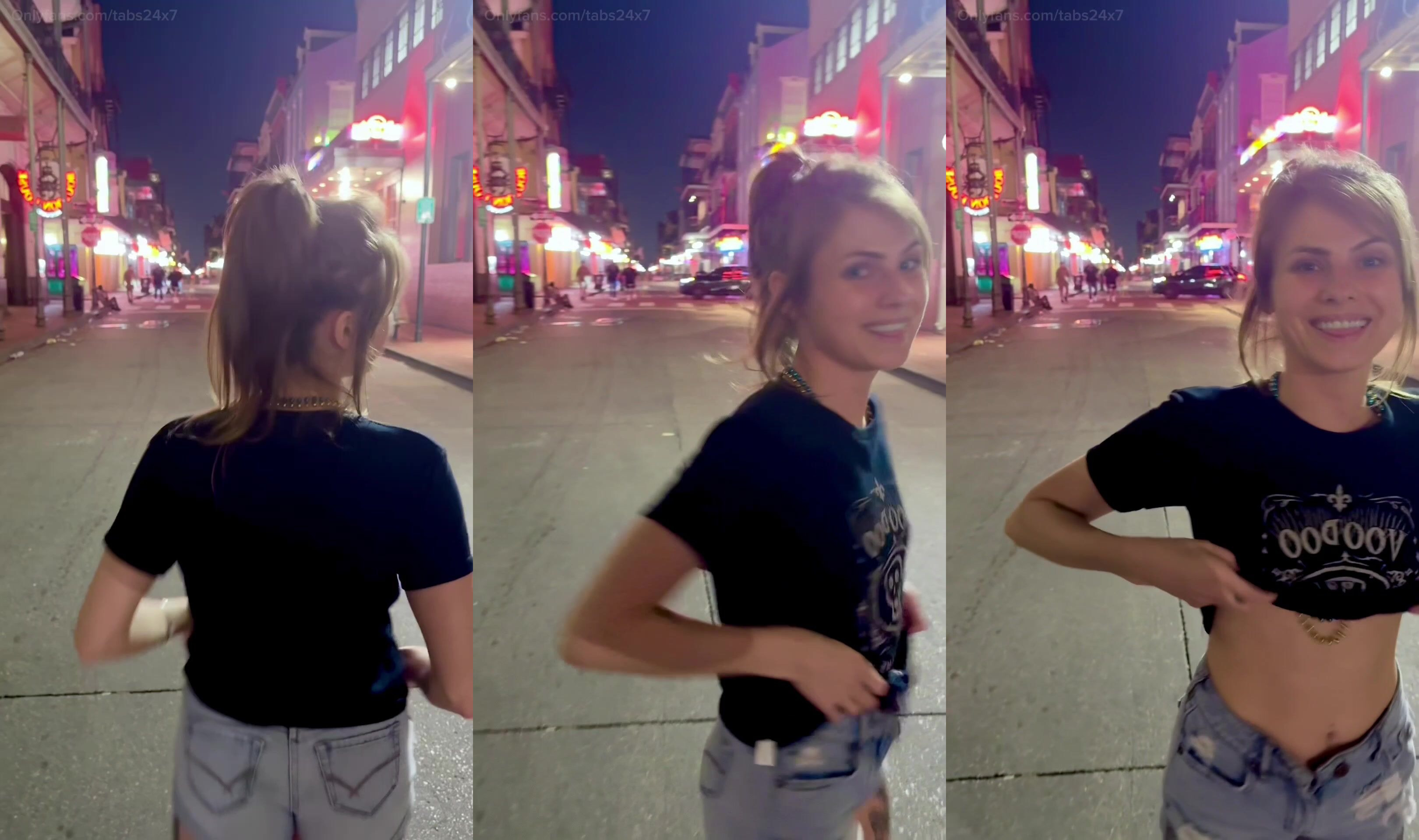 Tabby Ridiman Flashing Tits at Busy Public Video