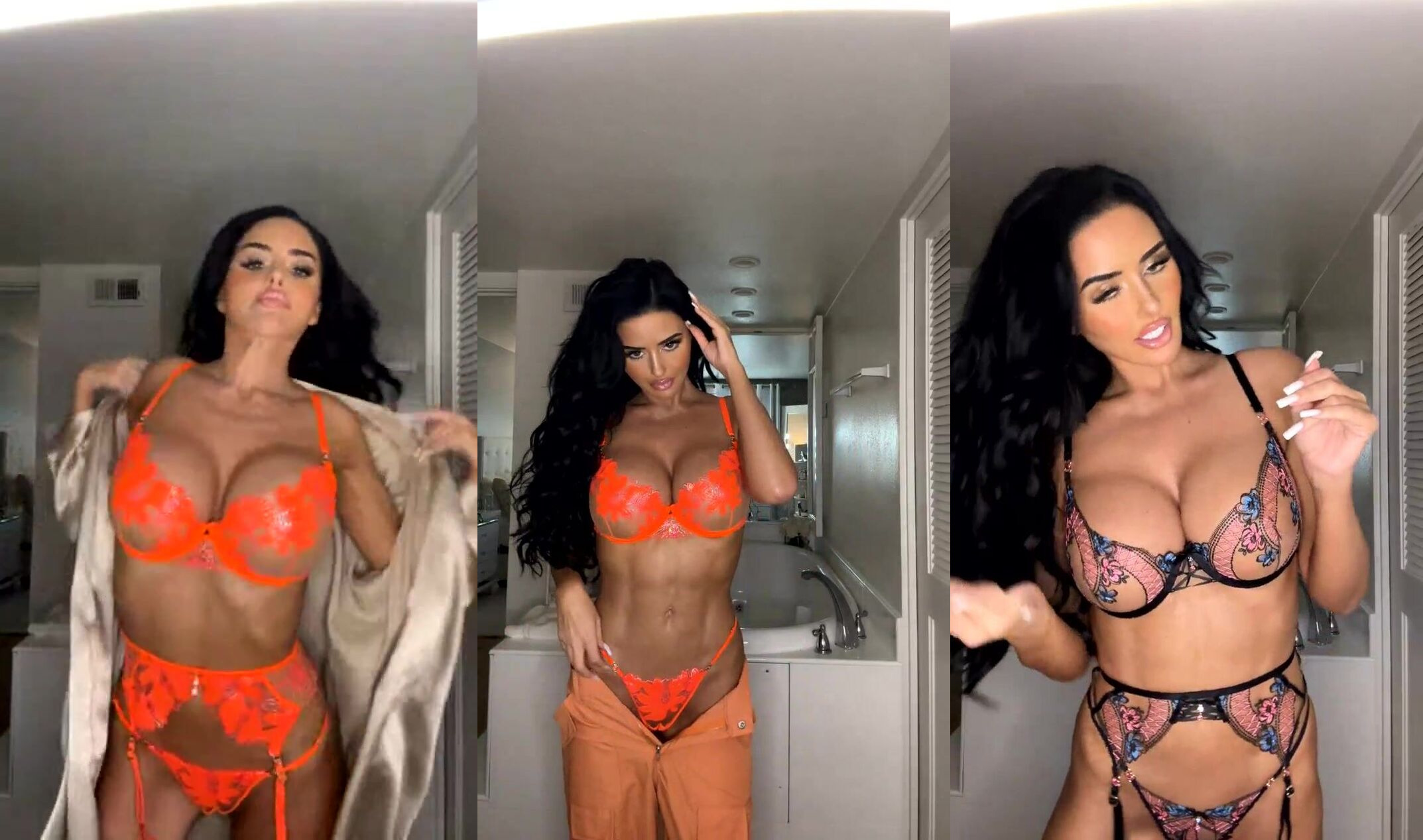 Abigail Ratchford Sexy Lingerie Try on Haul Live Stream