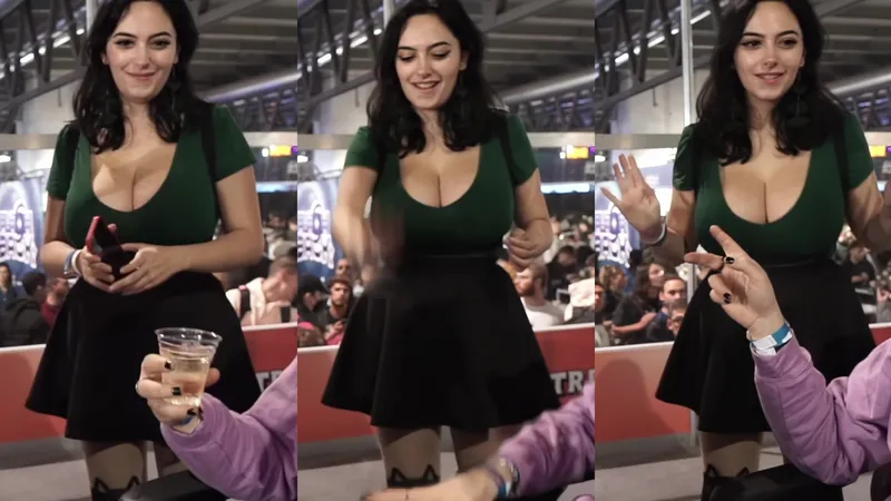 Shiftymine Teases Huge Tits in Sexy Top in Public Video