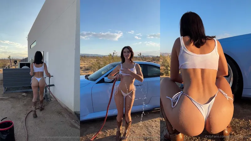 Natalie Roush Car Wash Nude Tease Onlyfans Video Leak