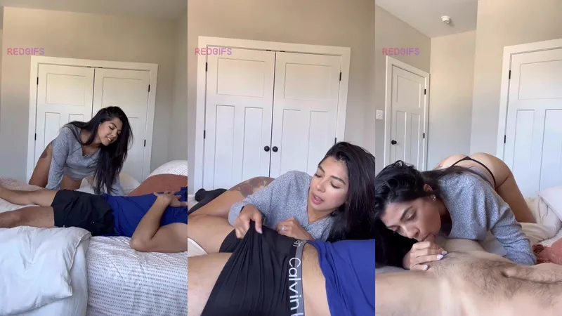 Horny Babe Sucking Huge Cock and Takes Cum in Mouth Video