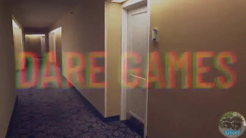 Gorgeous Babe gives a public blowjob video in a hotel hallway