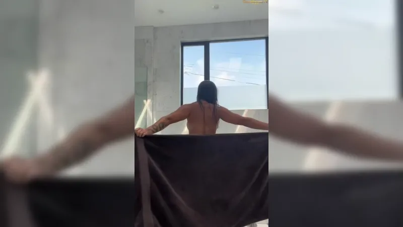 lyla.fit Nude Nipples Play in the Shower Leaked Tape
