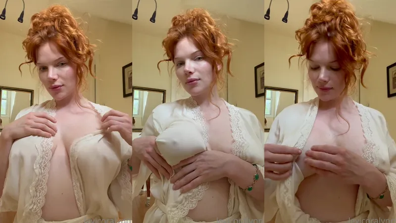 Levicoralynn brincando com mamilos excitados para você, fita vazada