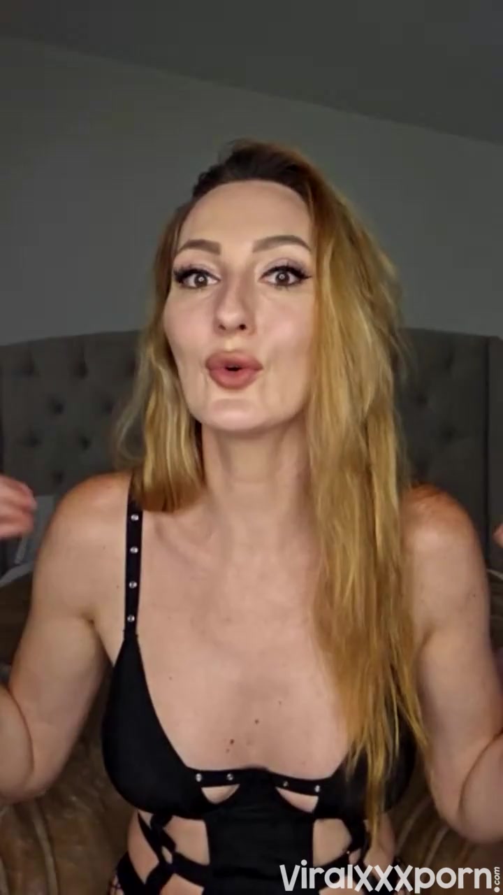 Ekaterina Lisina Wearing Sexy Black Lingerie on Live Stream Video