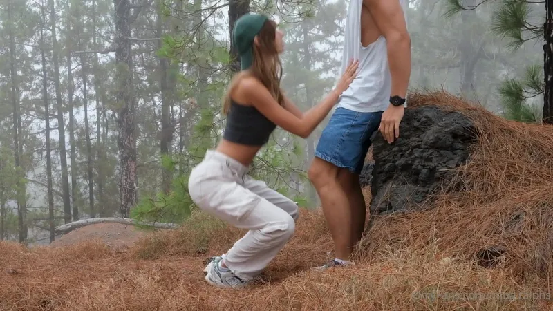Anna Ralphs Blowjob in the Forest Onlyfans XXX Video Leak