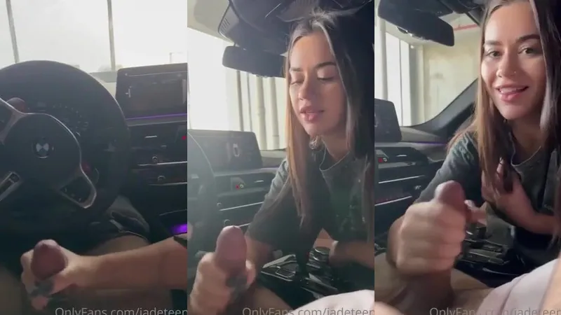 Jadeteen Gives Handjob in the Car Onlyfans Video