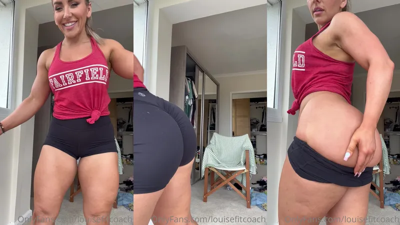 Louisefitcoach Hot Coach Stripping and Teasing Ass Onlyfans Video