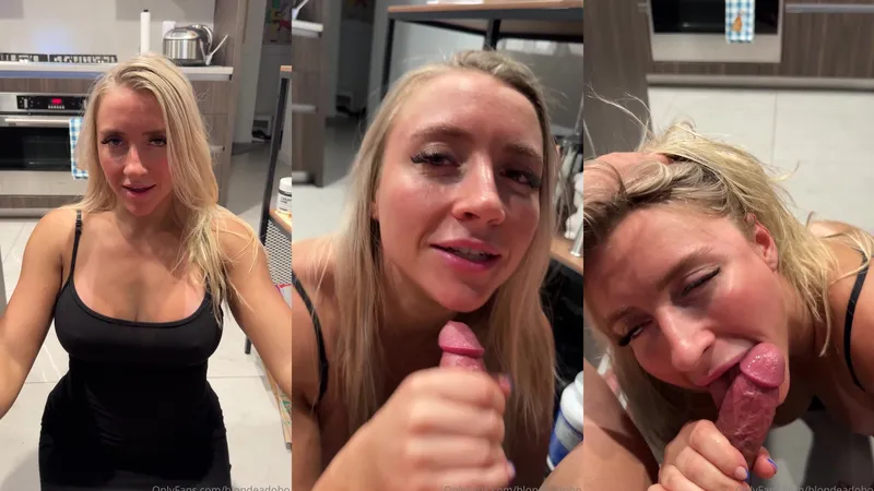 Blondeadobo Throating Dick While Giving Handjob Onlyfans Video