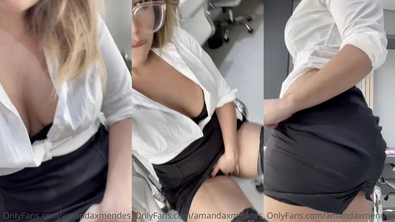Amandaxmendes Stripping Her Office Outfit Onlyfans Video