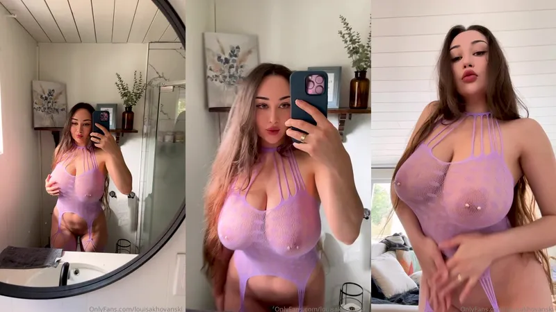 Louisa Khovanski Teasing Her Pierced Boobs Onlyfans Video