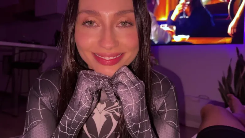 Miss Ary STEPSISTER DRESSED AS SPIDERGIRL WANTS ME TO LEAVE HER VAGINA FULL OF CUM