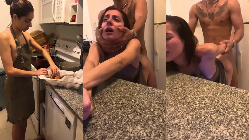 I cooked & cleaned stripped for my roommate to fuck me raw