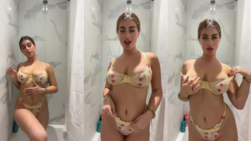 Thaisgabby Teasing In Shower With Lingerie In OnlyFans Video
