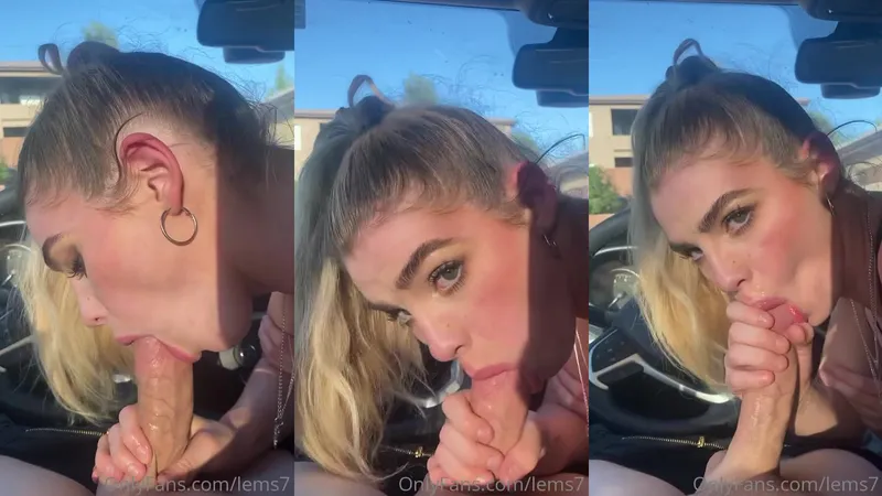 Lems7 suking a big dick in the parking lot