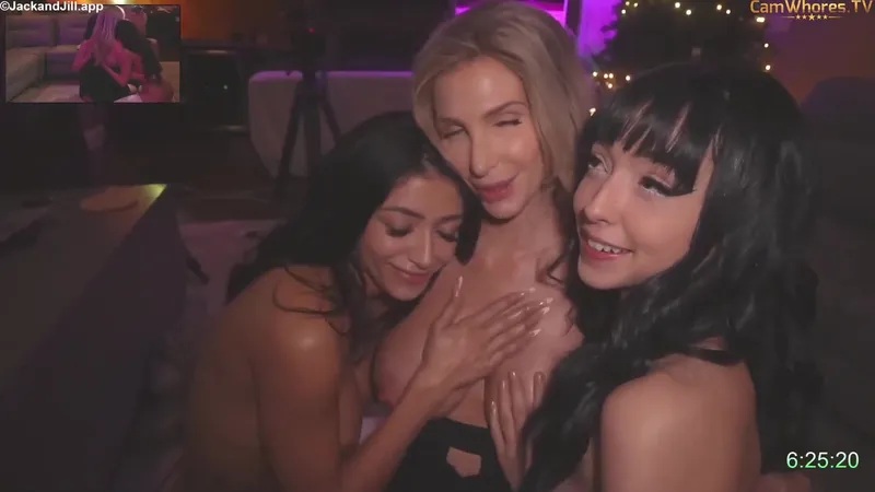 JackandJill Live Stream Threesome with Curvy Goddess Sofia and Petite Cutie Kay Enjoying Masturbation and Fucking