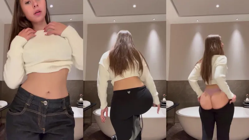 Sophieraiin Teases In Tight Jeans And Crop Top In This Video