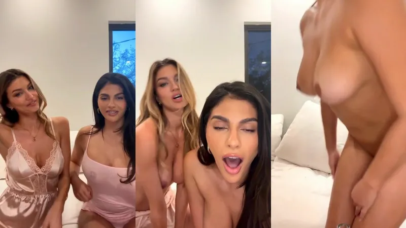 Hayley Maxfield and Amanda Trivizas Go Wild In Oiled-Up GG Live Stream Video