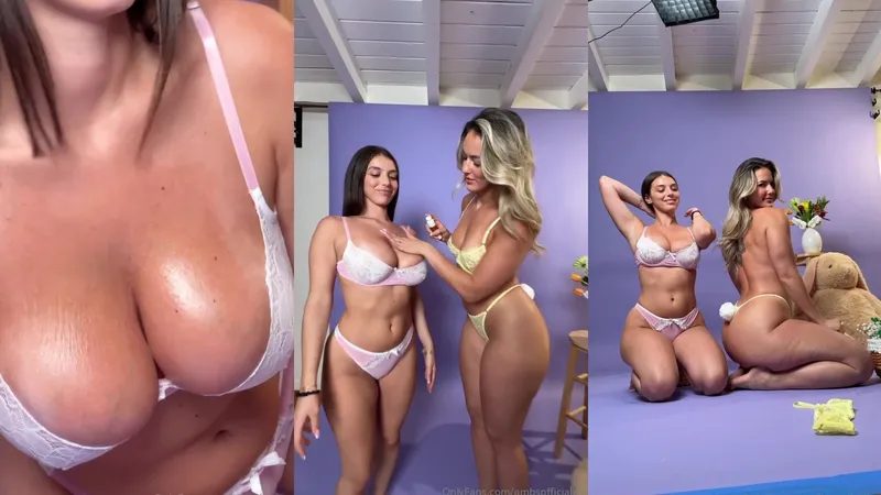 Ambs Official Lesbian Fun With Curvy Goddess And Petite Cutie In Lingerie