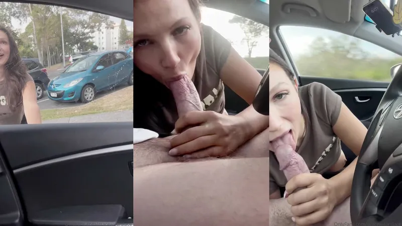 Gracewearslace Public Blowjob And Handjob Action In The Car