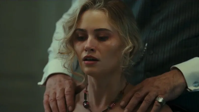 Blonde Actress Seduces James Bond With Her Big Tits In This Steamy Scene