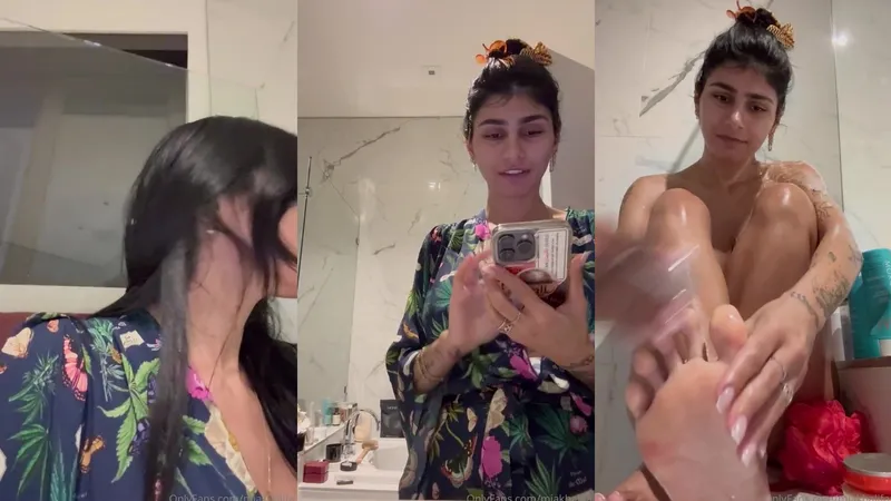 Mia Khalifa Nude Morning Shower OnlyFans Video Leaked