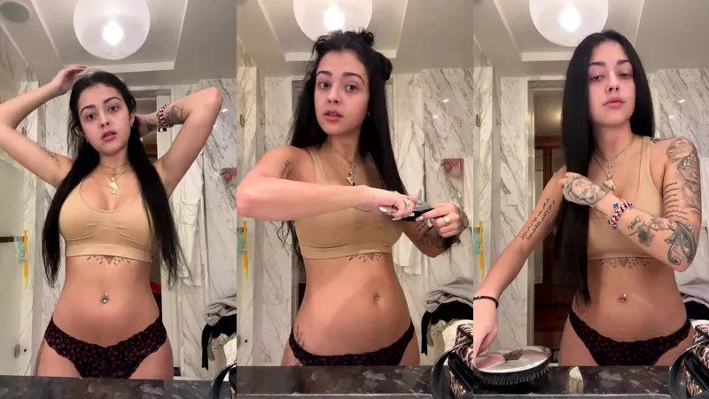 Malu Trevejo Shows her Big Bubble Butt on Cam Video