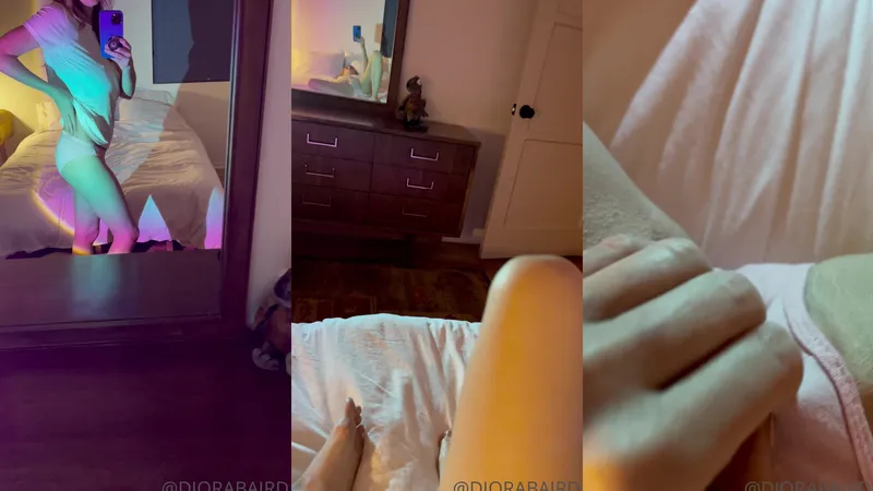 Diora Baird Finger Her Tight Pussy In The Bedroom
