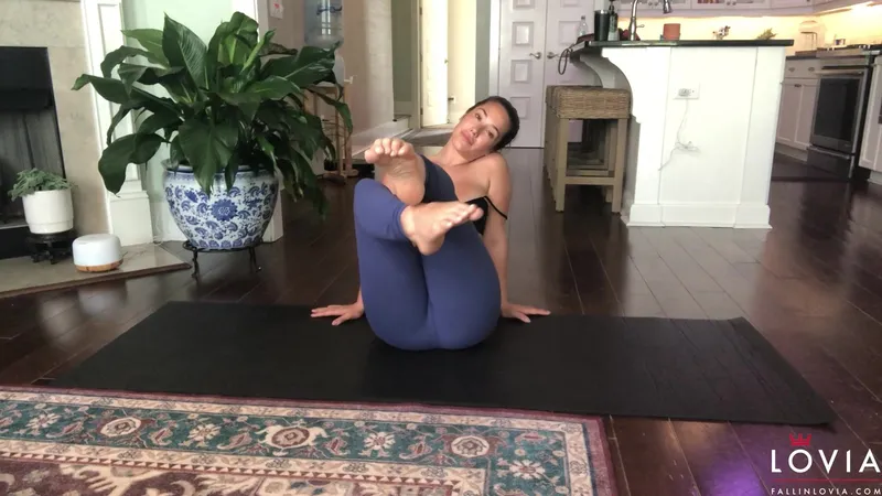 Eva Lovia Shows Her Big Tits And Pussy In Yoga Fitness Tease