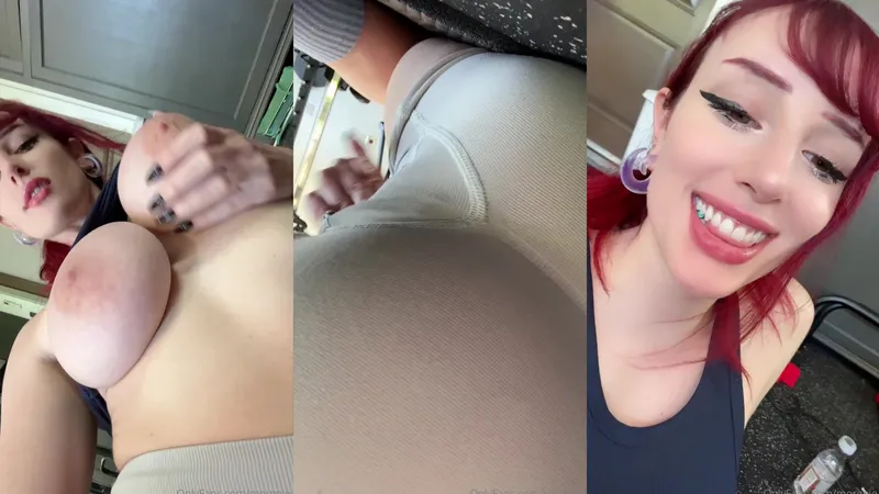 Morgpie Busty Redhead Beauty Shows Off Her Big Boobs And Ass In Tight Gym Wear On OnlyFans