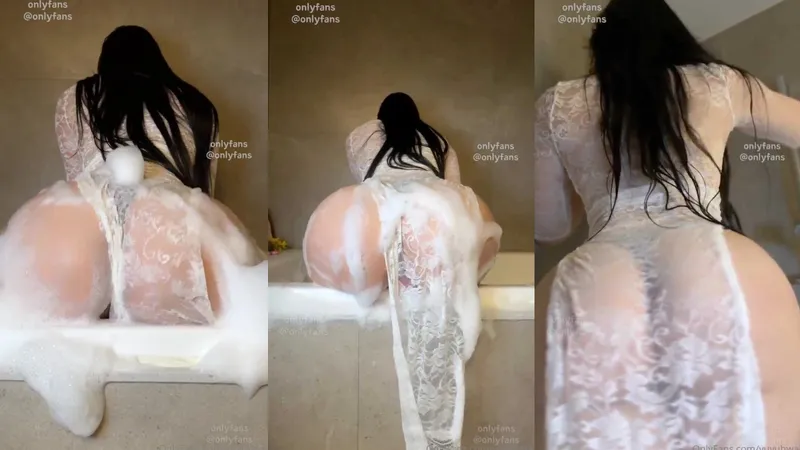 Yuyuhwa Teases In See-through Lingerie Exposing Her Juicy Ass In A Bath Tub In This Sensual OnlyFans Video
