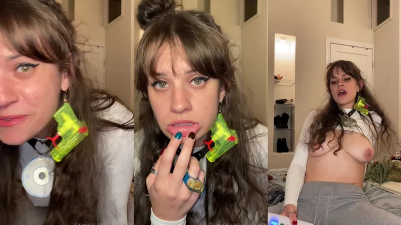 Quinn Finite Vibrates her Pussy While Exposing Her Breasts in This OnlyFans Video