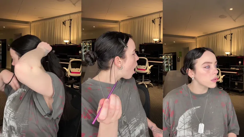 Billie Eilish Gets Ready in this Behind-the-Scenes Makeup Video.